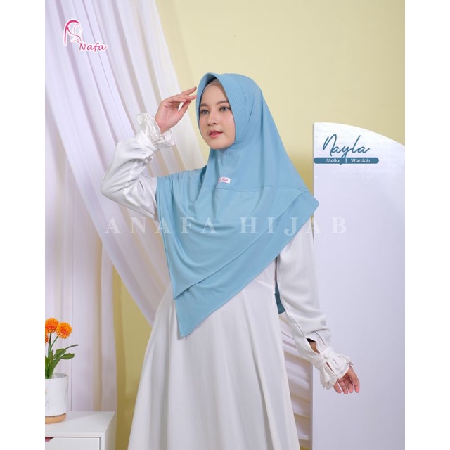 hijab jilbab kerudung instant bergo pet panjang jersey premium NAYLA ANAFA