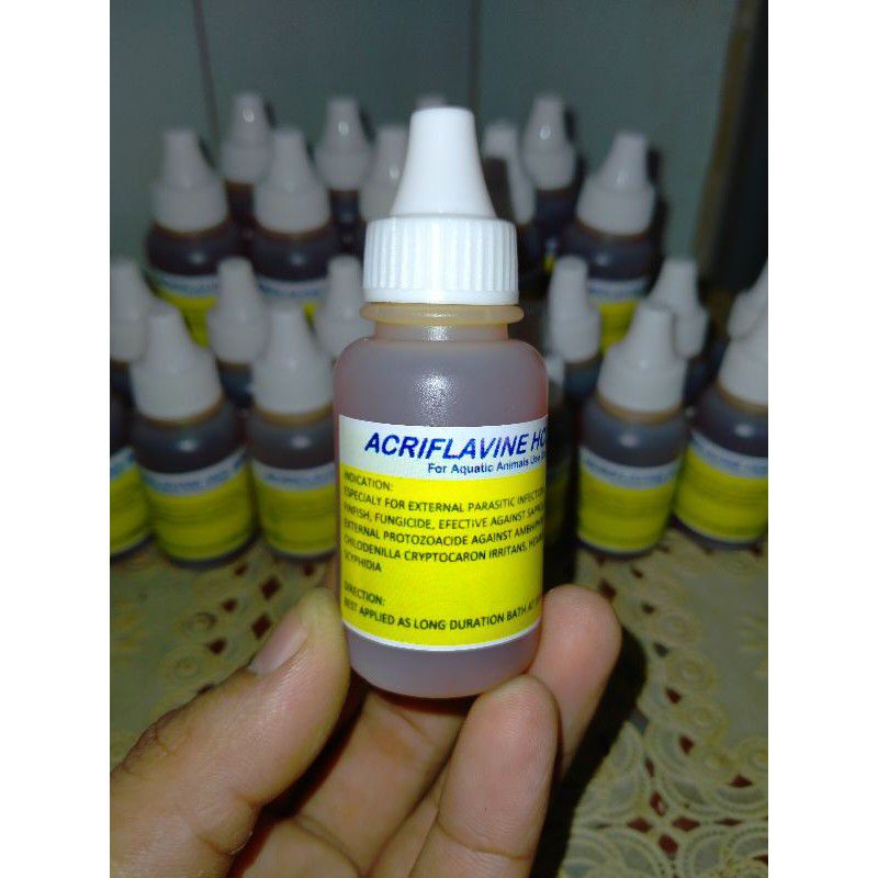 Acriflavine Hcl 30ml Obat jamur//Obat Luka(untuk Cupang,Louhan,Arwana,ikan hias)