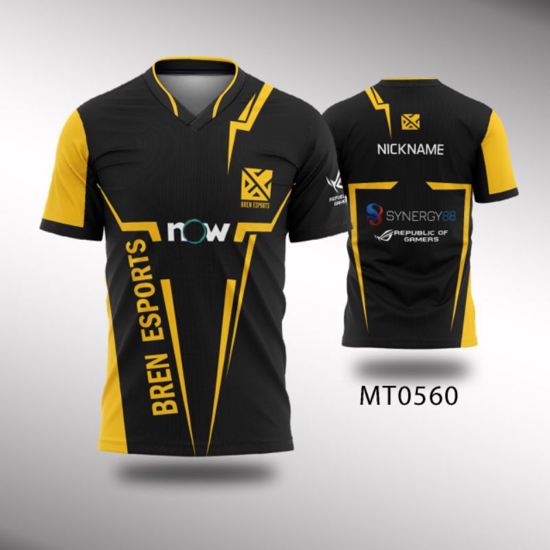 MT0560 Kaos Baju Jersey Esport Gaming Mobile legends RRQ BTR EVOS ONIC Team ukuran XS-XL