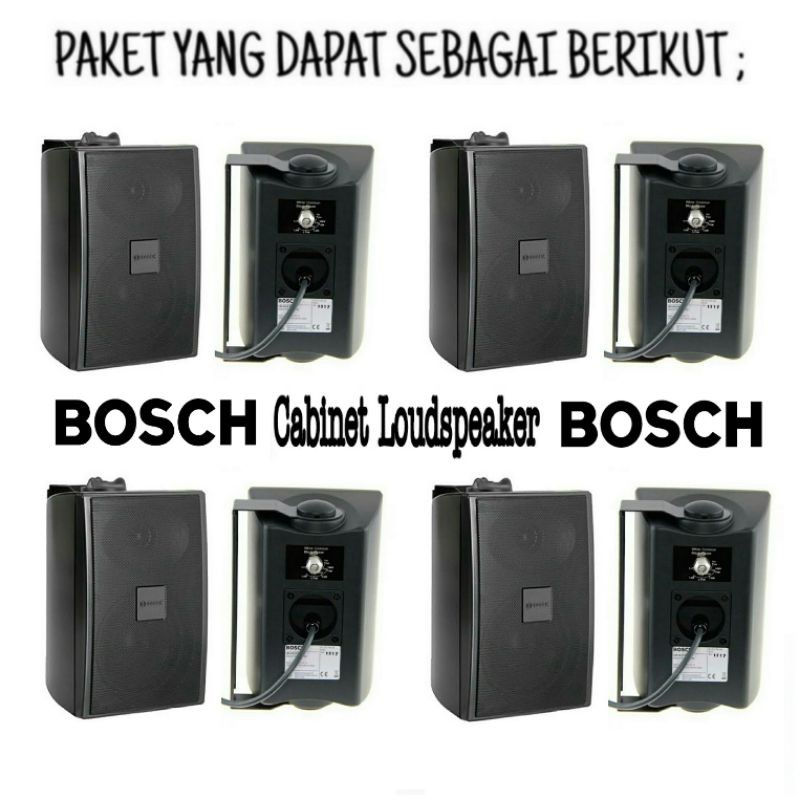 Paket Sound Premium Cafe , Restoran , Kantoran Speaker BOSCH 4 Titik Original