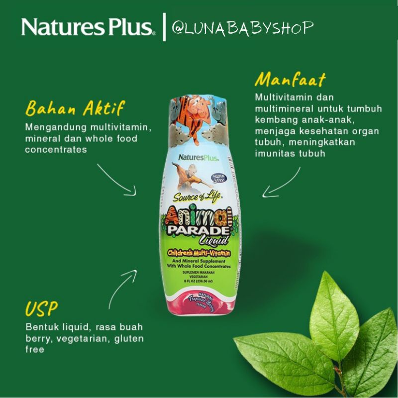 Natures Plus Liquid Children's Multi Vitamin 236,56ml