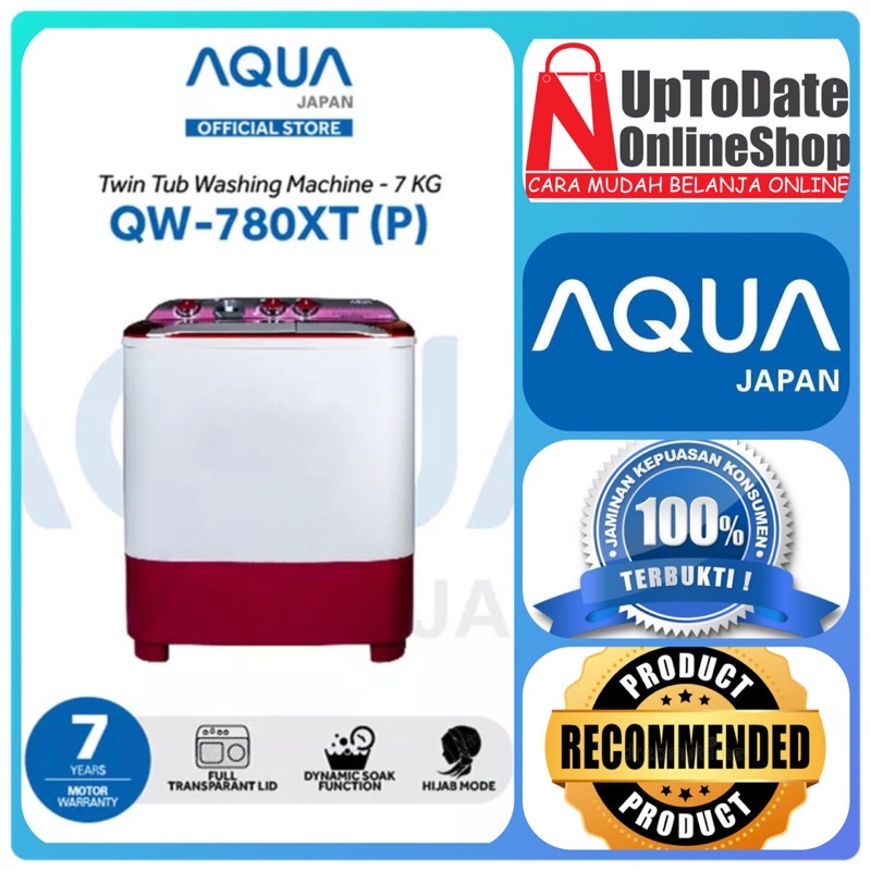 MESIN CUCI 2 TABUNG 7KG QW-780XT QW780XT QW 780XT HIJAB MODE BIG PULSATOR LOW WATT