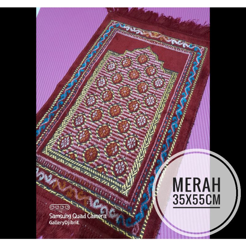 Sajadah bludru kecil 35x55/ Sajadah mini/ Sajadah anak-V-2