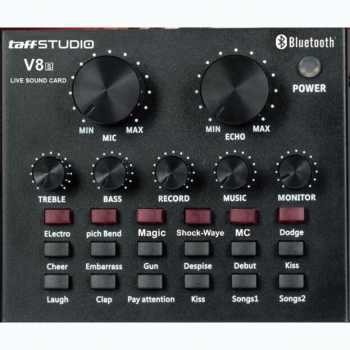Audio Mixer Bluetooth Audio USB External Soundcard Broadcast