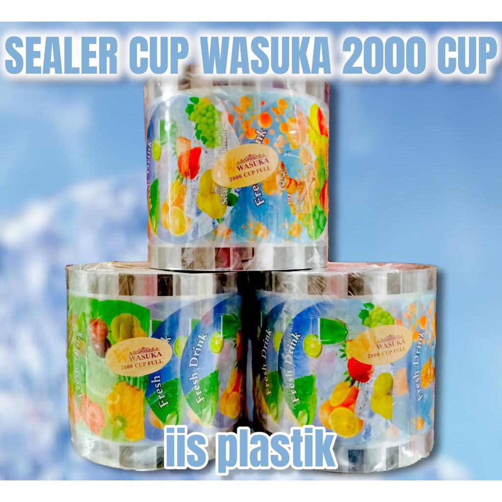 PLASTIK LID CUP SEALER CUP POLOS KARTUN BUAH WASUKA PLASTIK SEAL 2000 Gelas