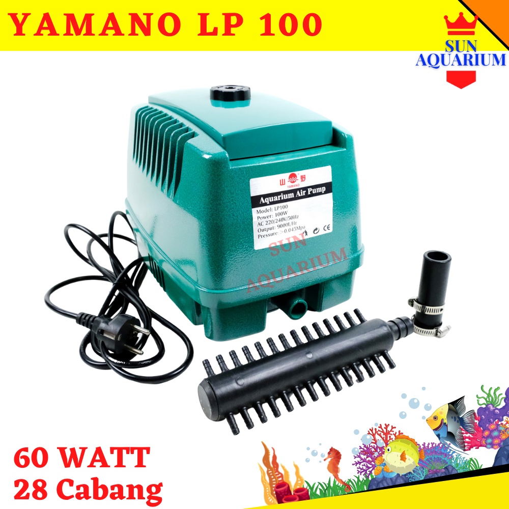 Pompa Aerator Kolam Ikan Besar Yamano LP 100 | Pompa udara Aqurium Ukuran Besar Low Noise