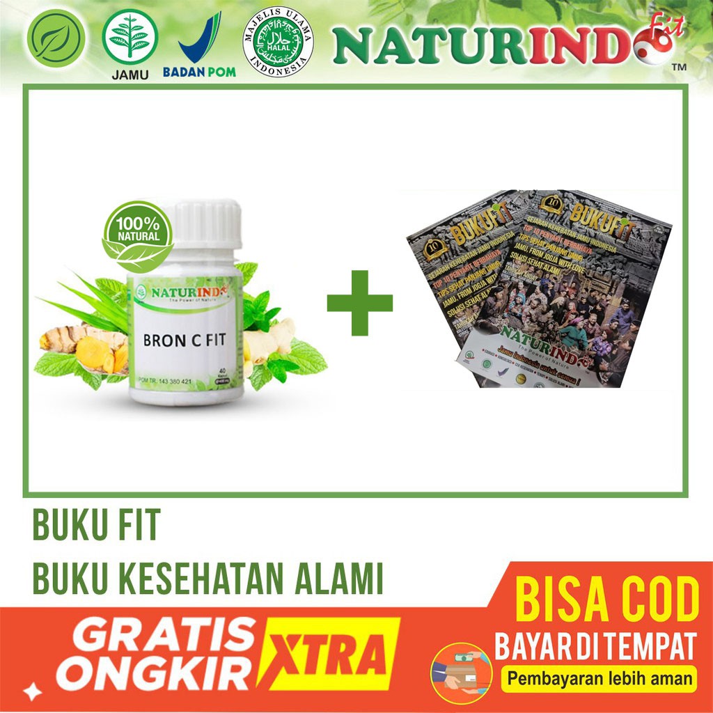 Gurah Obat Herbal Pereda Sesak Nafas Dahak Kapsul Gurah Herbal Memperbagus Suara Hebal Alami Asli-Bron C Fit + BK Fit