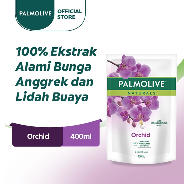 Palmolive Naturals Shower Gel Orchid Pouch 400ml - Sabun Mandi Cair