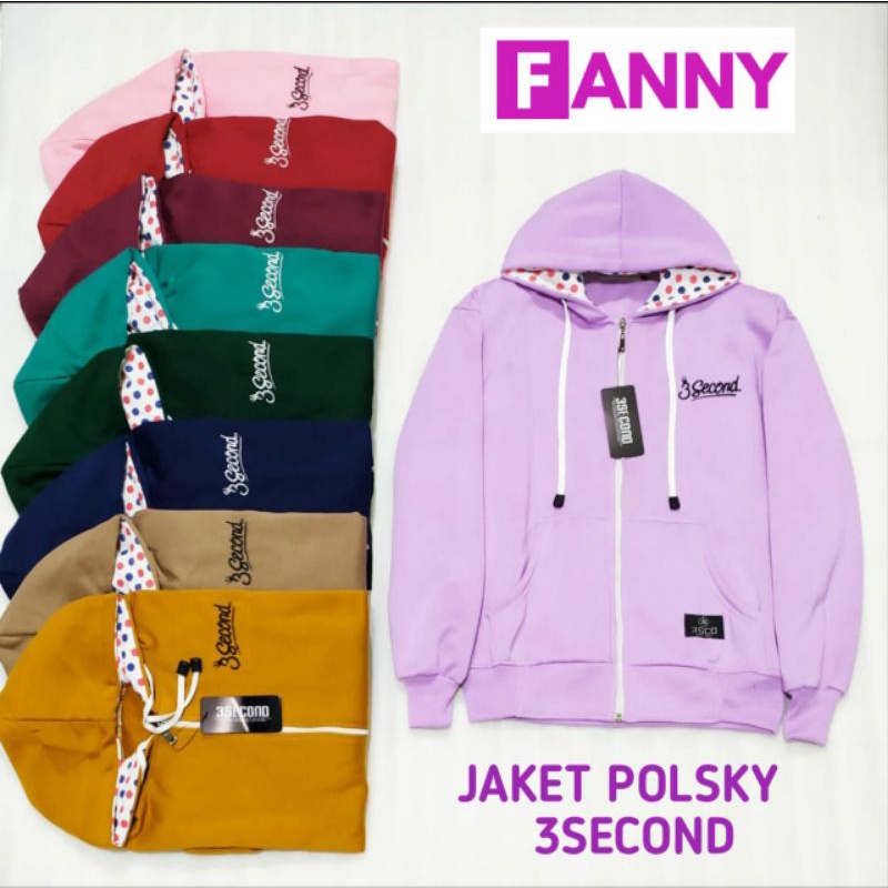 Jaket polkie 3second / jaket cewek 3second / jaket modis / jaket hits / jaket murah / jaket feminim