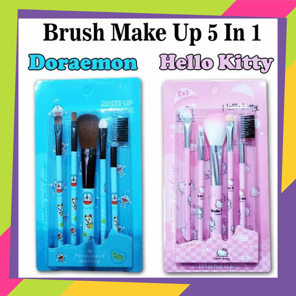 1539 / Kuas make up karakter / Brush make up 5 In 1 / Make up brush motif karakter