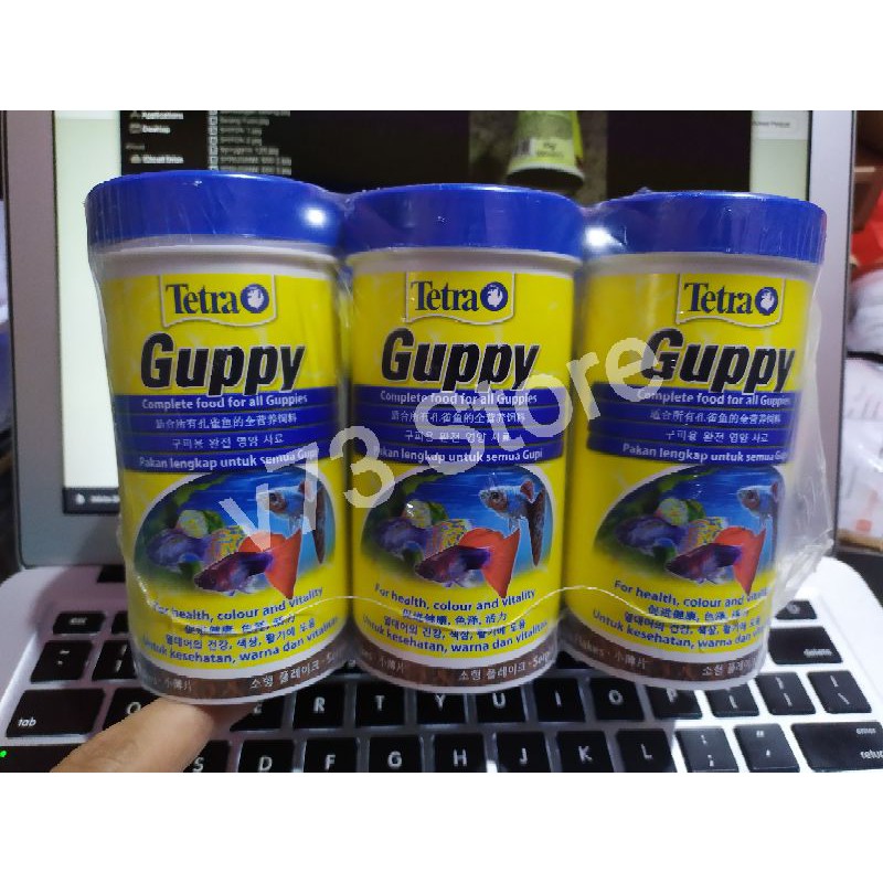 TETRA GUPPY 30GR (100ml) / 75 GR (250 ML)MAKANAN IKAN GUPPY / GERMANY