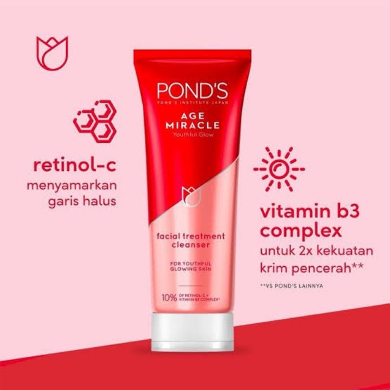PONDS FACIAL FOAM AGE MIRACLE 100g