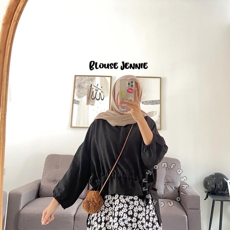 Blouse Jennie / sorella blouse serut / Blouse Serut / Blouse Crincle Airflow - Atasan Airflow wanita