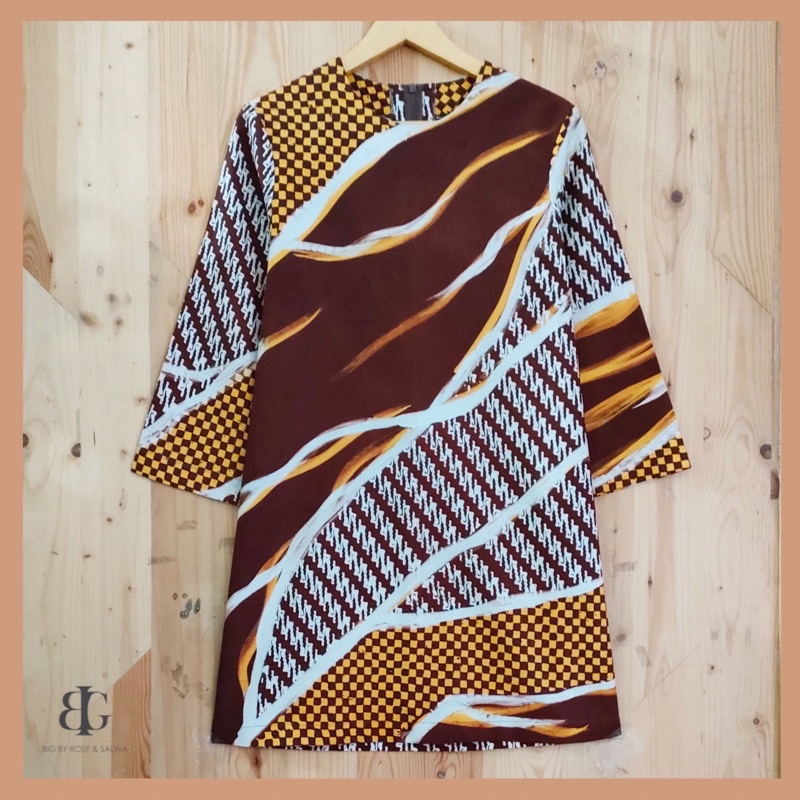 Blouse Batik Lukis Katun - Baju Atasan Tunik Hijab Wanita Premium Murah