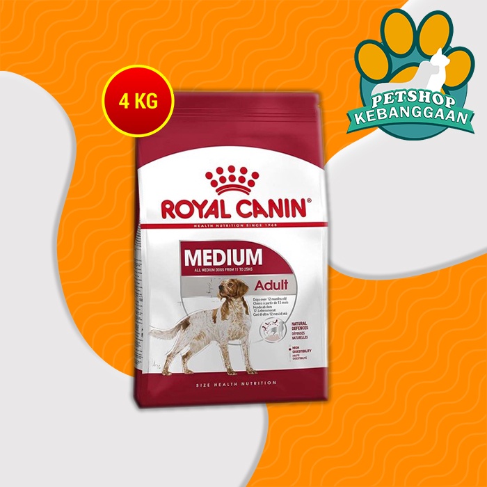 Makanan Anjing Royal Canin Medium Adult 4 Kg Dog Food Dry 4kg