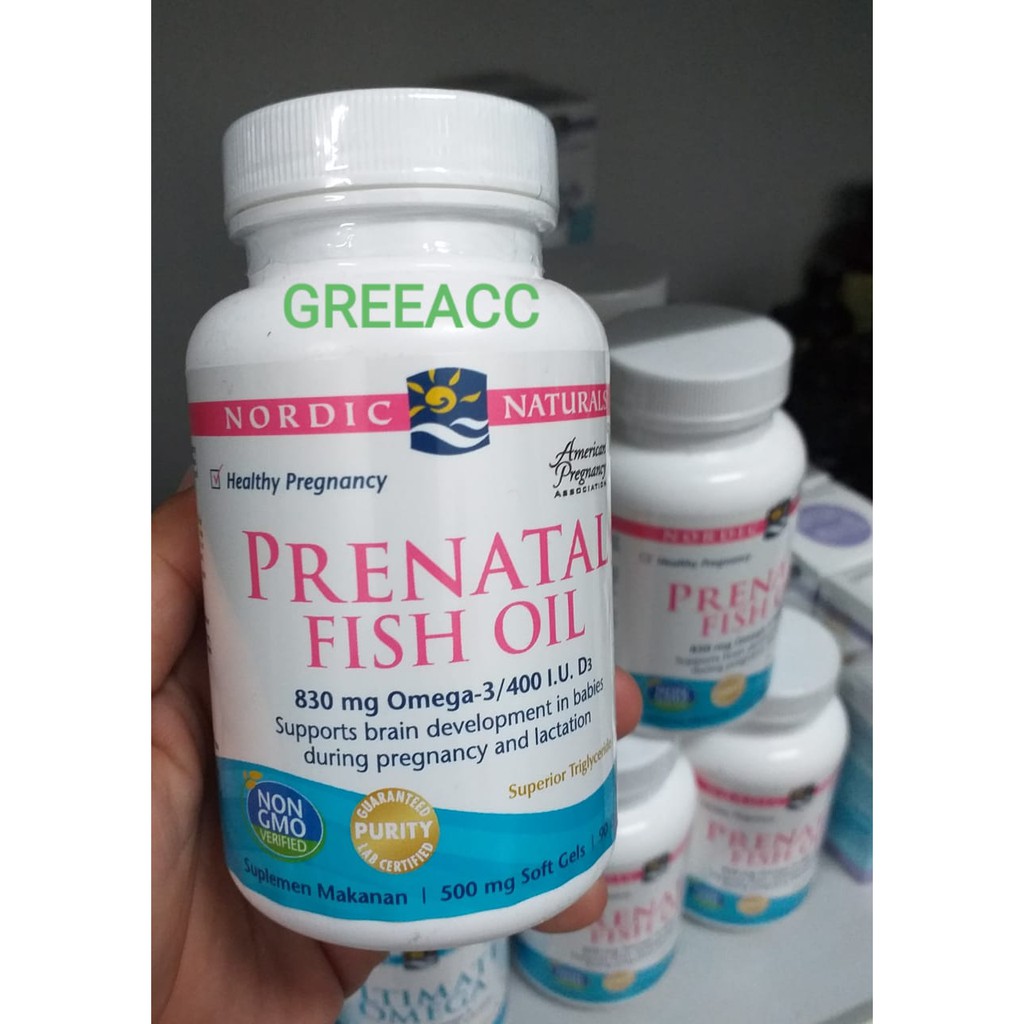 Nordic Natural PRENATAL FISH OIL DHA Omega 3 Vitamin D3 BPOM 90 tab ...
