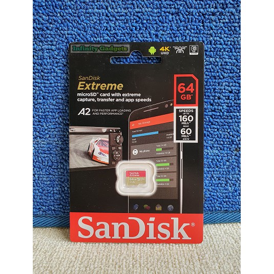 Sandisk Extreme A2 64GB Micro SD 160MB/s sdsqxa2-064g