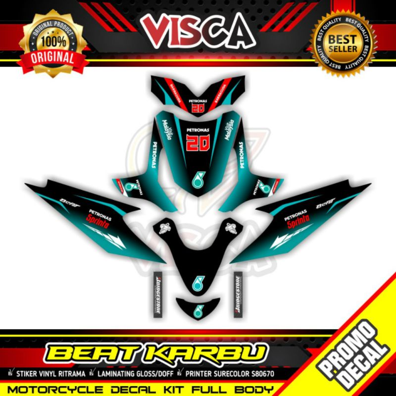 STICKER DECAL  HONDA BEAT KARBU FULL BODY PETRONAS
