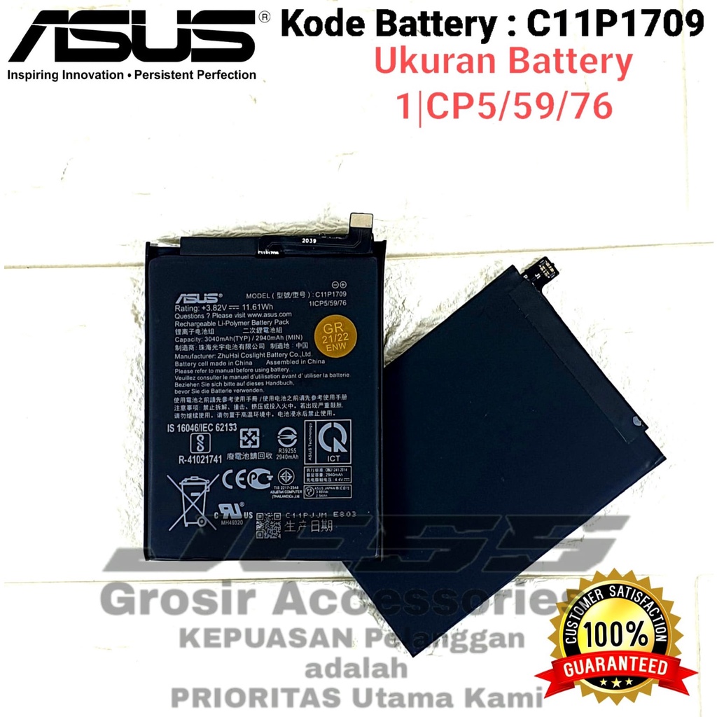 Baterai Asus Zenfone Live L1 ZA550KL C11P1709 Battery Original Zenfone Lite L1 X00RD Batre Zenfone Live L2 ZA551KL