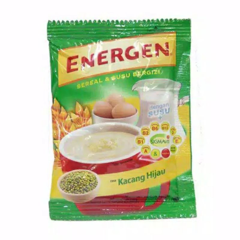 Energen cokelat vanilla kacang hijau Kurma Susu Sereal Renteng 10 Pcs x 30 gr