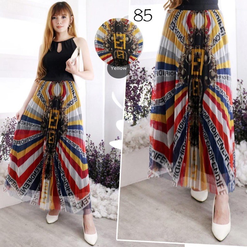 Rok Tutu Panjang Branded Printing / Tutu Maxi Skirt Import - Katlyn Shop-6