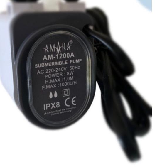 Mesin Pompa Power Head PH Filter Aquarium Kolam AM Merk Amara AM 1200 ,,