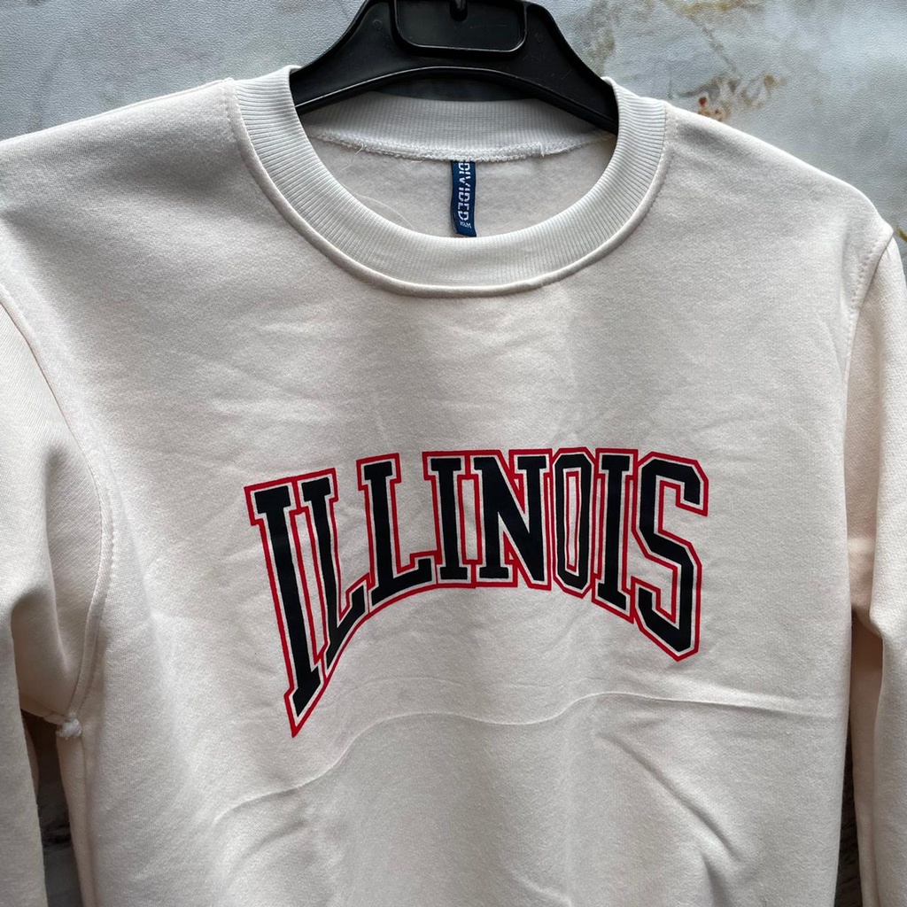 H&amp;M Crewneck Illinois FREE PLASTIC BAG / Sweater Crewneck HnM Original Sweatshirt Pria Wanita