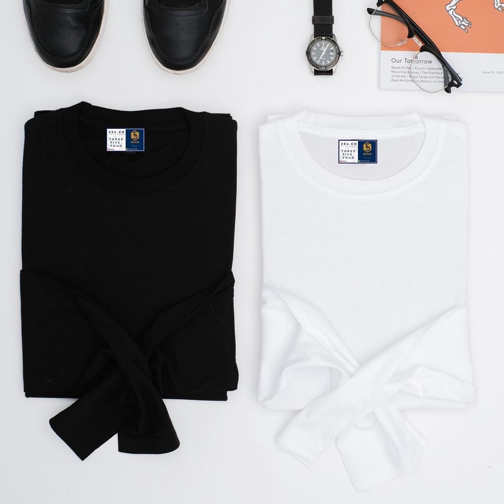 Kaos Polos Lengan Lengan Panjang Kaos Putih Polos Kaos Hitam Polos Kaos Polos Pria Kaos Pria Lengan 