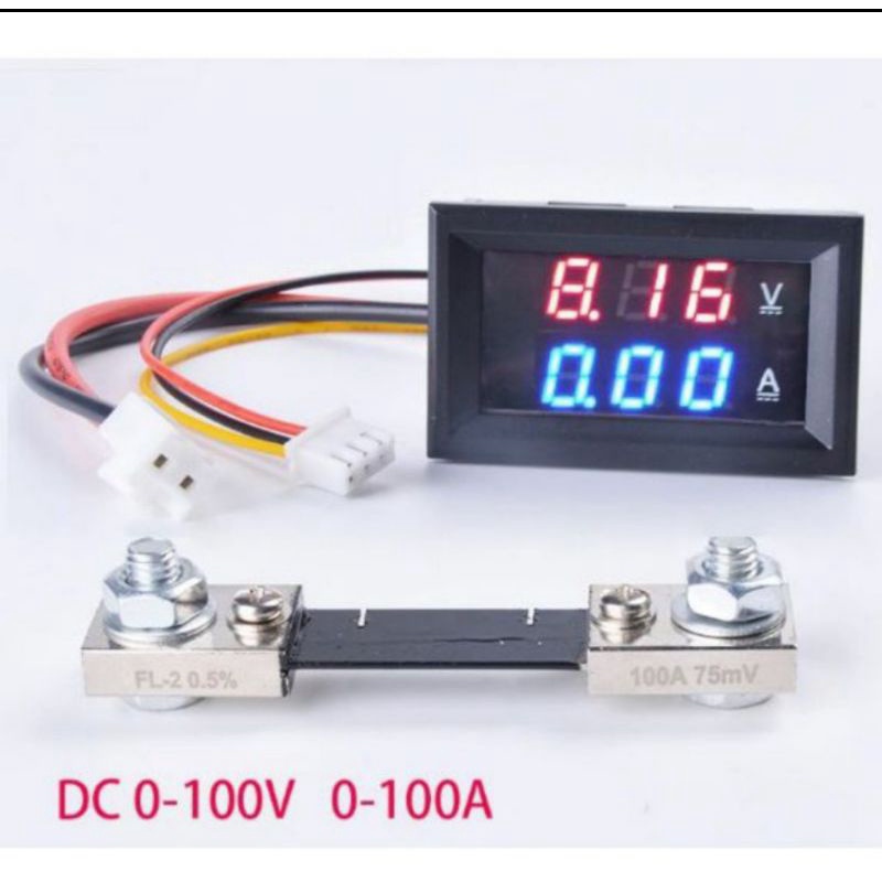 Volt ampere meter DC 100A plus resistor shunt