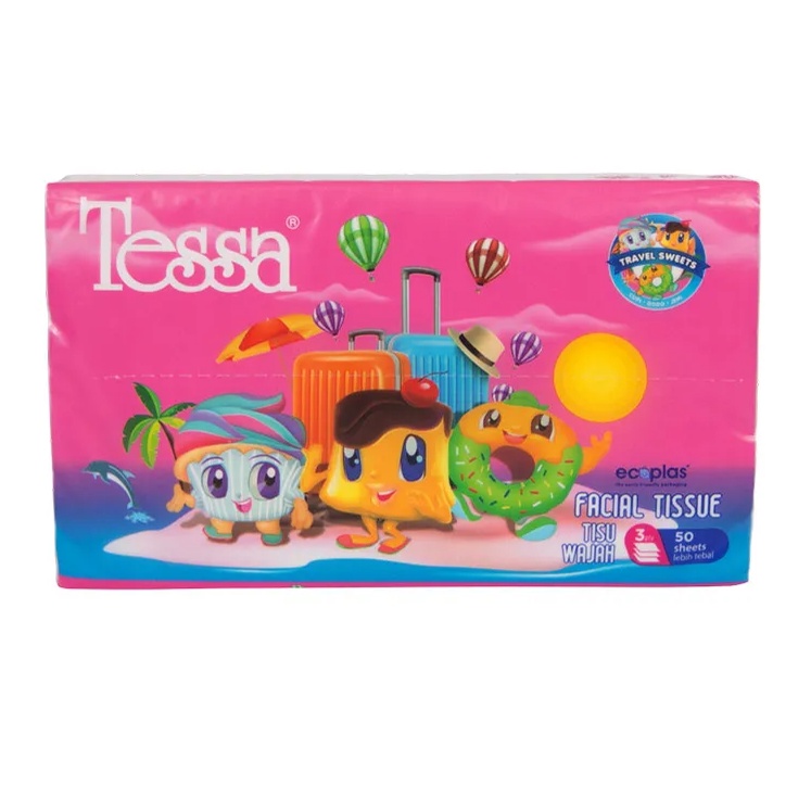 TISU WAJAH TESSA / TISSUE TESSA TRAVEL ISI 50 LEMBAR