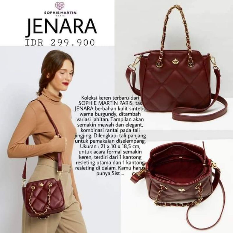 TAS WANITA JENARA SOPHIE MARTIN ORIGINAL