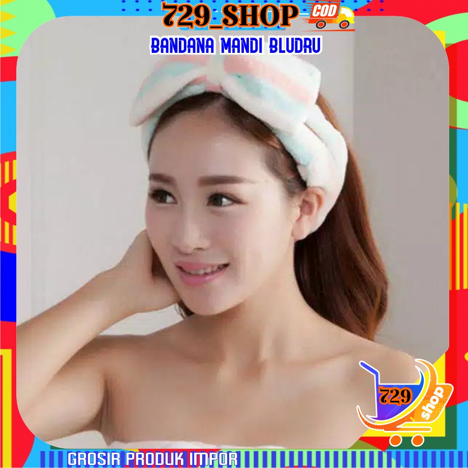 Bandana Mandi Pita Lembut Lucu / Bandana Facial / Bando Mandi / Headband Korea Import Best Seller