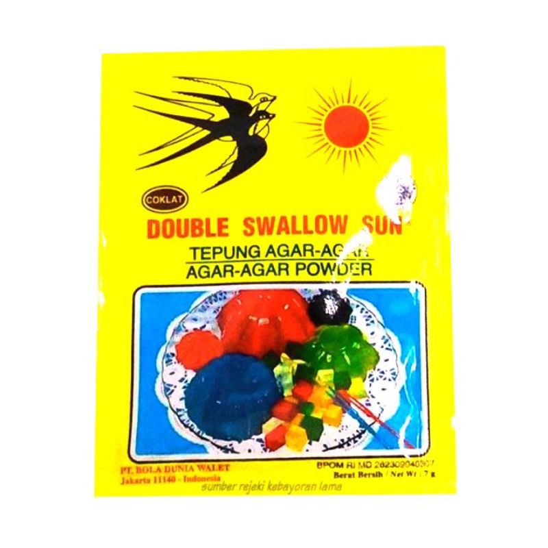 

Tepung Agar Agar double swallow sun 7g