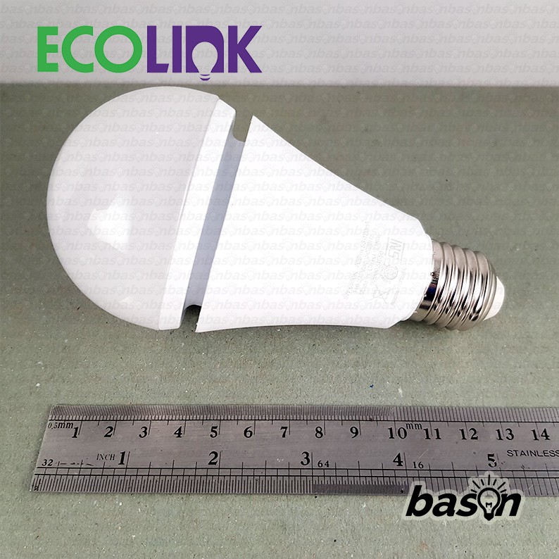 ECOLINK Emergency LED Bulb 8W 6500K E27 - Rechargeable Battery Back Up