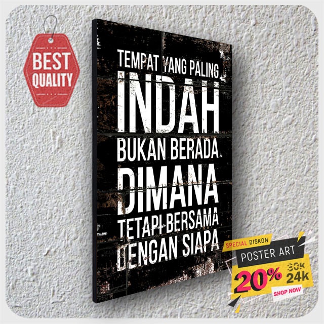 Hiasan dinding motivasi  - Pajangan Poster Motivasi - Dekorasi rumah - quotes dinding - poster quotes 203023STA