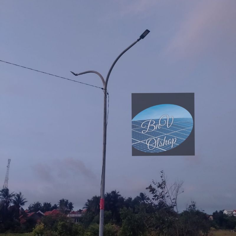 Tiang PJU Double Arm Oktagonal model parabolic 7 meter