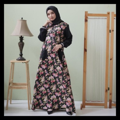 Gamis NIBRAS NBA 03 Hitam || Gamis Promo || Nibras Alnita Haihai