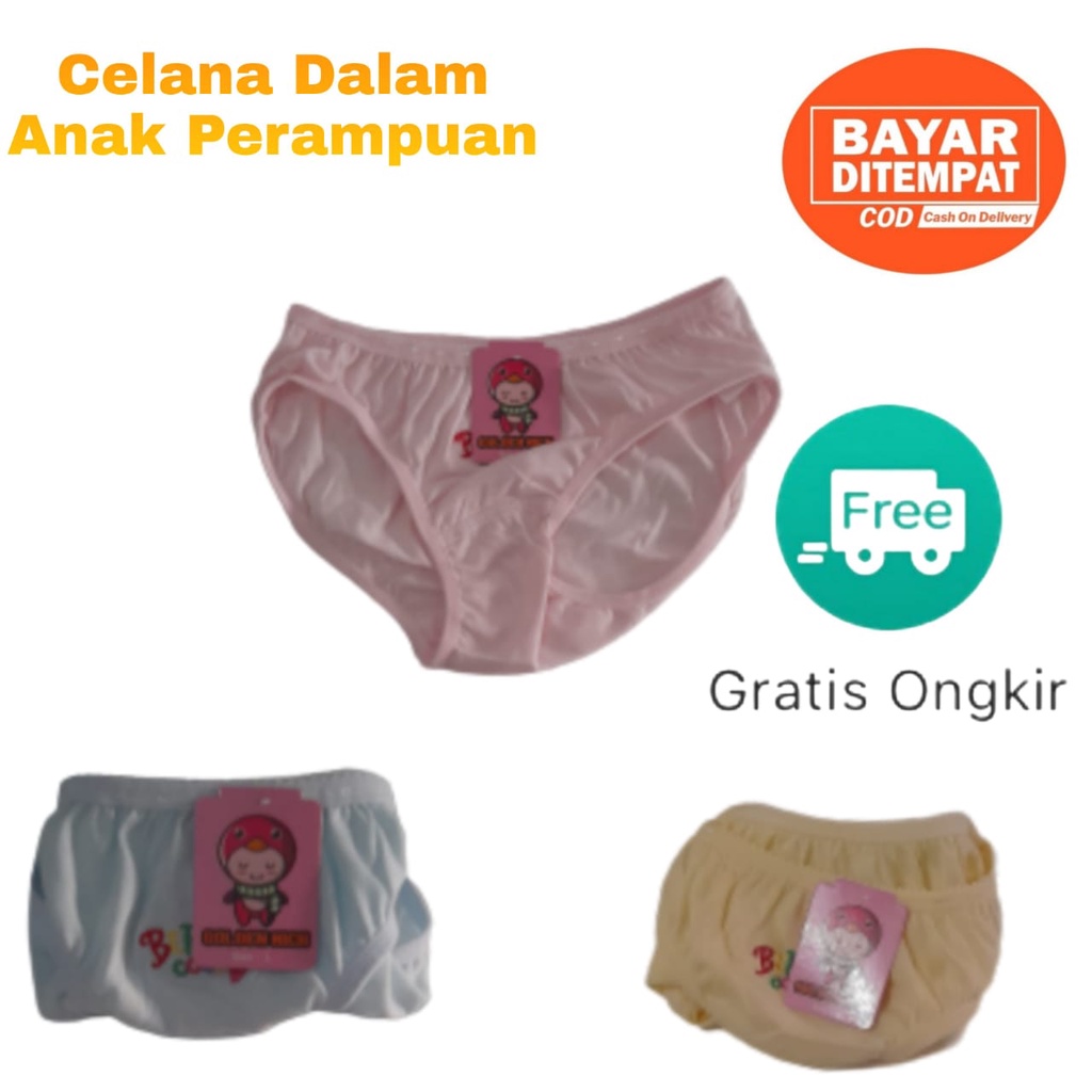 Celana dalam cd sempak anak perempuan cewek Golden Nick gn murah lucu lembut 3 pcs