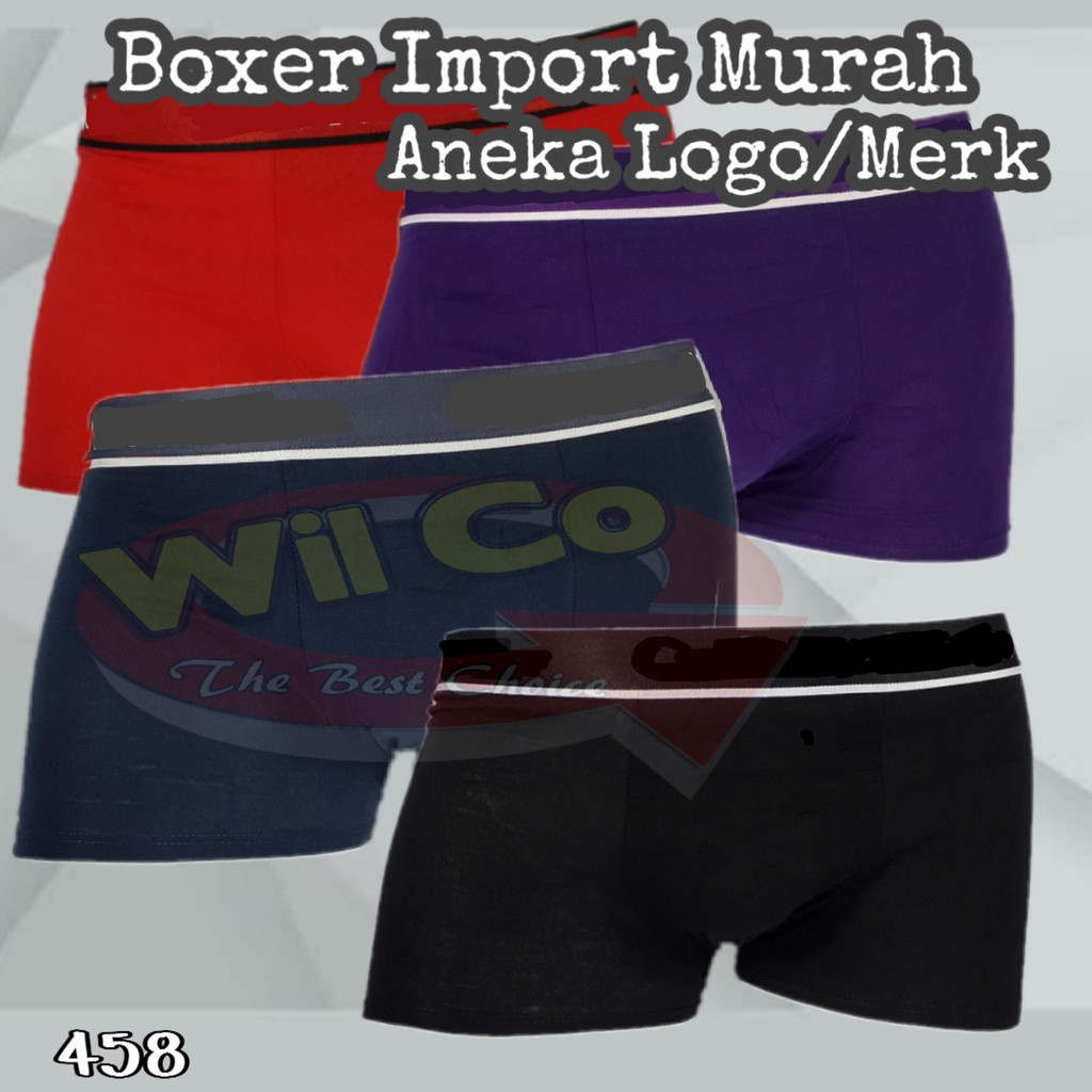 K458 - [Harga Per 1 Potong] CELANA DALAM [BOXER] PRIA ALL SIZE MULTYCOLLOR