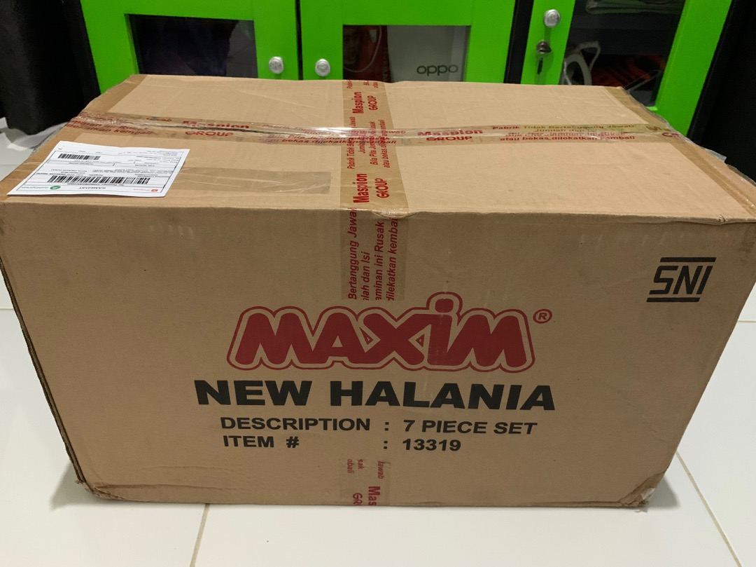 Maxim New Halania 7 Pcs Set . Panci Set 7 Pcs - Hijau . Baru & Original