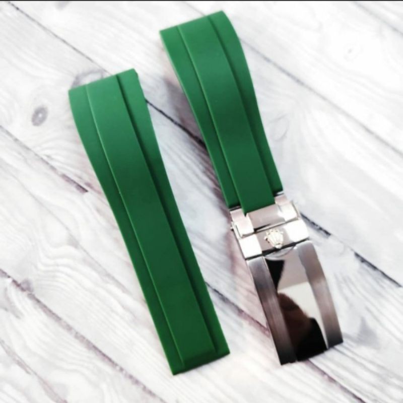 Tali Jam Tangan Rolex Rubber Strap Submarine GMT 20mm + Buckle Rolex