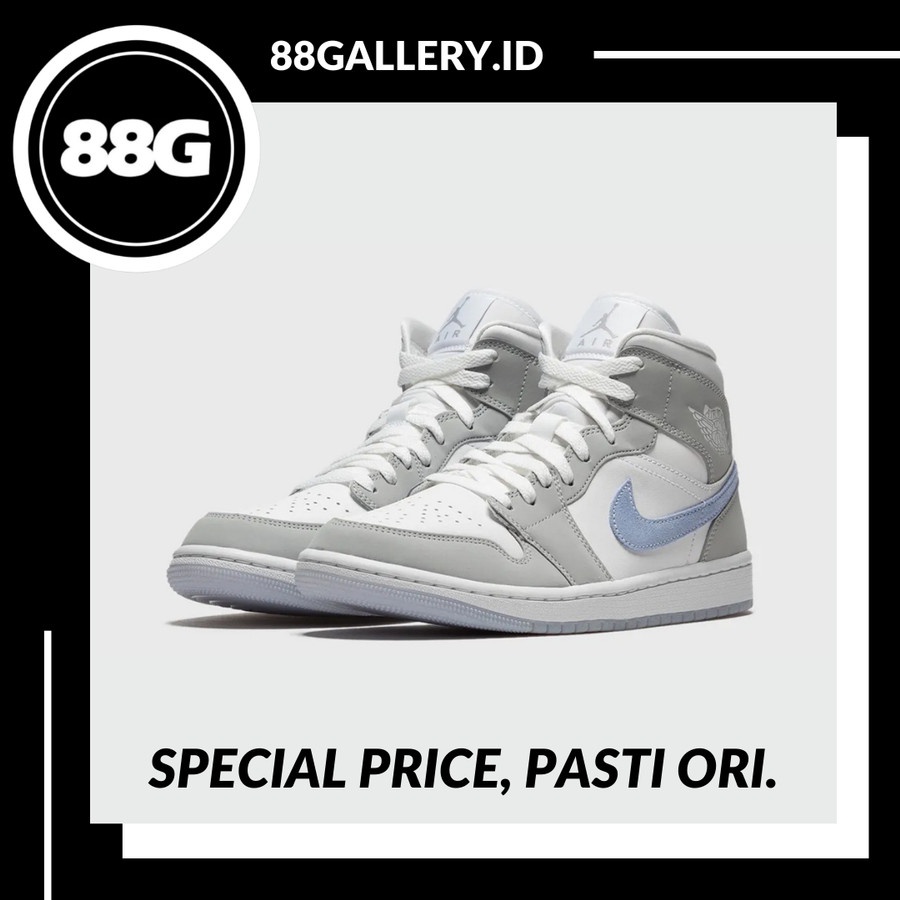 Air Jordan 1 Mid Wolf Grey Aluminum