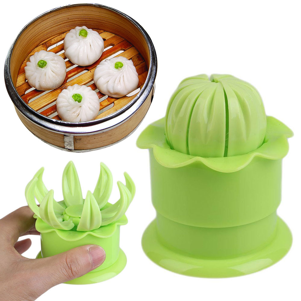 Dumpling DIY Dapur Kue Kering Plastik Mudah Masak Gadget Tools Chinese Baozi Cetakan Pie Bun Dough Maker Mould