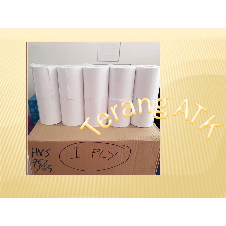 

Kertas Struk HVS Ukuran 75 mm x 65 mm Polos [Isi 10 Roll]