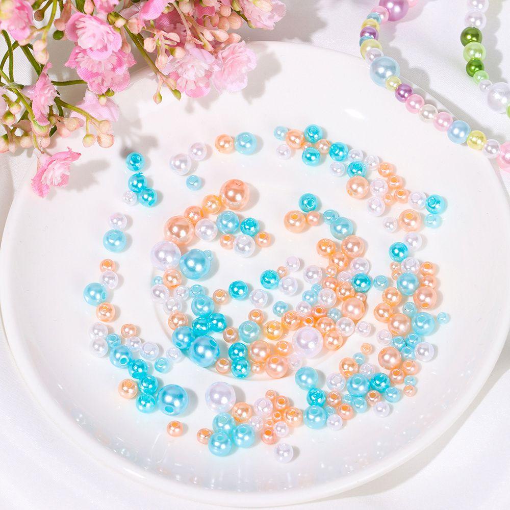 150-200 Pcs Manik-Manik Mutiara Imitasi Bahan Akrilik Ukuran 3-8mm Untuk Dekorasi Nail Art