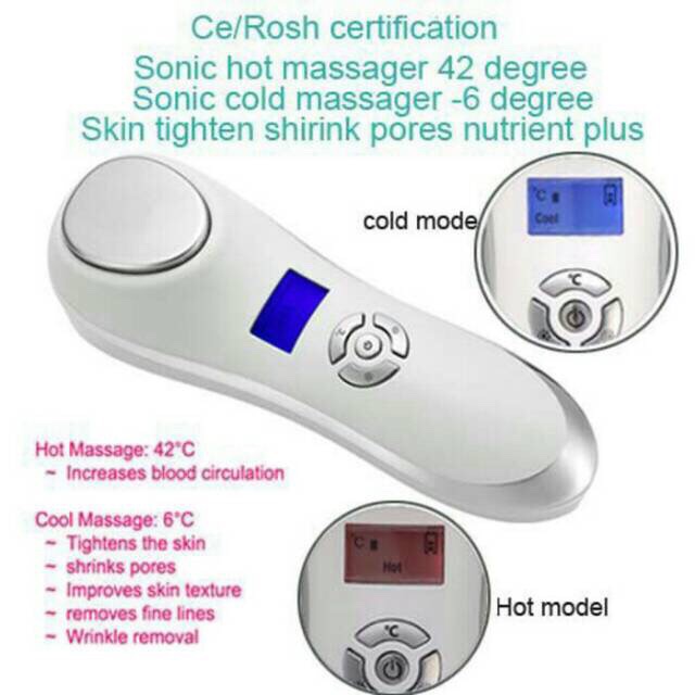 Alat setrika wajah hot and cold -strika wajah anti aging - ultrasonic Best seller