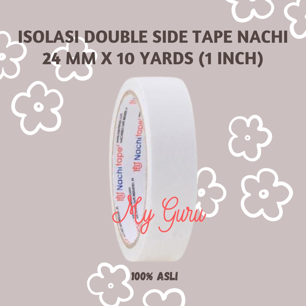 

[ROL] ISOLASI DOUBLE TAPE / DOUBLE SIDE / ISOLASI BOLAK-BALIK NACHI 1 INCH / 24 MM X 10 YARD