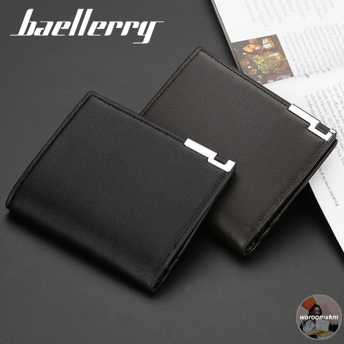 Baellerry Dompet Multi-card Tipis Pendek Pria Dompet Lipat D1835