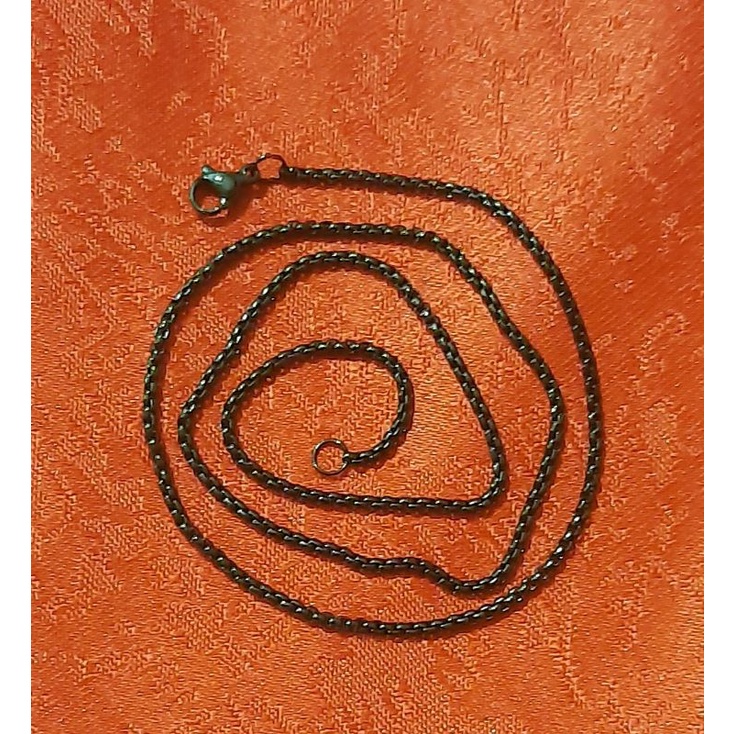 Kalung Titanium Hitam Kalung Pria dan Wanita