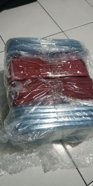 Mika Box Bento 4 Skat - Kotak Makan Tray - Kuning - Isi 50 Pcs